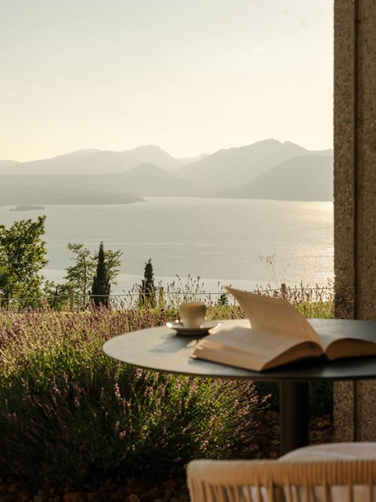 looking out to lake garda in italy